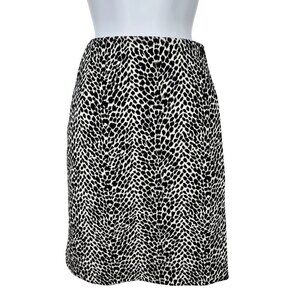 Liz Claiborne Lizsport Lined Animal Print Velour Wrap Short Skirt Women's Sz. 10